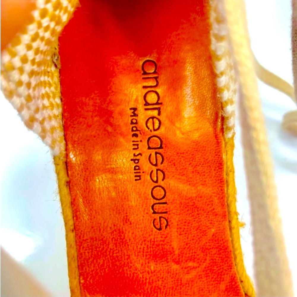 Andre Assous Madrid Canvas Wedge Espadrilles - Picture 5 of 5